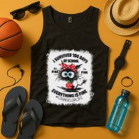 I Survived 100 Days Of School Its Fine Counselor Bleached Tank Top