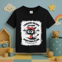 I Survived 100 Days Of School Its Fine Counselor Bleached Toddler T-Shirt