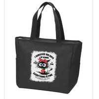 I Survived 100 Days Of School Its Fine Counselor Bleached Zip Tote Bag