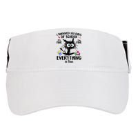 I Survived 100 Days Of School Everything Is Fine Funny Cat Adult Drive Performance Visor