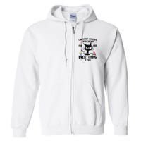 I Survived 100 Days Of School Everything Is Fine Funny Cat Full Zip Hoodie