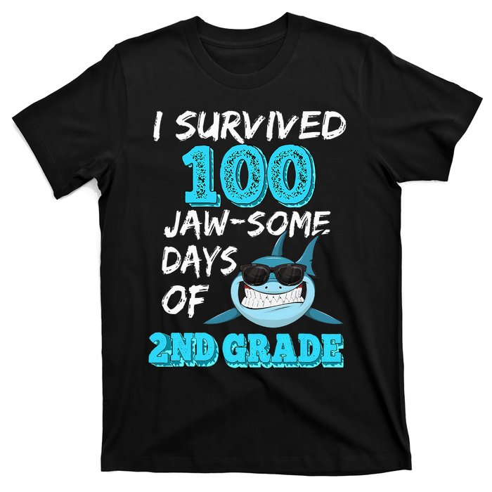 I Survived 100 Jawsome Days Of 2nd Grade 100 Days Of School T-Shirt