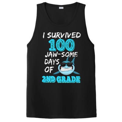 I Survived 100 Jawsome Days Of 2nd Grade 100 Days Of School PosiCharge Competitor Tank