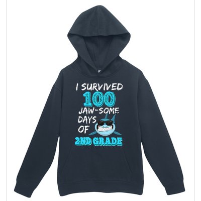 I Survived 100 Jawsome Days Of 2nd Grade 100 Days Of School Urban Pullover Hoodie