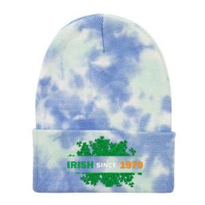 Irish Since 1979 41st Birthday Tie Dye 12in Knit Beanie