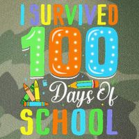 I Survived 100th Days Of School 100 Days Of School Teacher Gift Legacy Tie Dye Trucker Hat