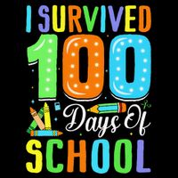 I Survived 100th Days Of School 100 Days Of School Teacher Gift Drawstring Bag