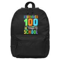 I Survived 100th Days Of School 100 Days Of School Teacher Gift 16 in Basic Backpack