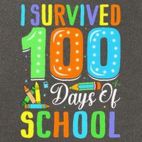 I Survived 100th Days Of School 100 Days Of School Teacher Gift Cotton Canvas Backpack