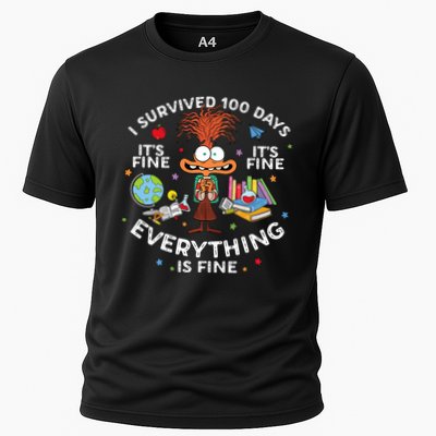 I Survived 100 Days Of School ItS Fine Everything Is Fine Performance Shirt