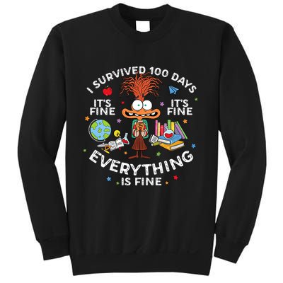 I Survived 100 Days Of School ItS Fine Everything Is Fine Sweatshirt