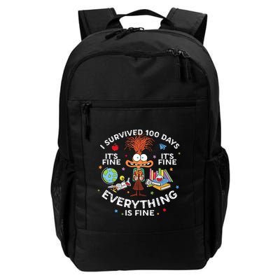 I Survived 100 Days Of School ItS Fine Everything Is Fine Backpack