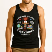 I Survived 100 Days Of School ItS Fine Everything Is Fine Tank Top