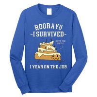 I Survived 1 Year On The Job 1 Year Of Service Employee Long Sleeve Shirt