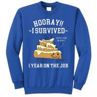 I Survived 1 Year On The Job 1 Year Of Service Employee Sweatshirt