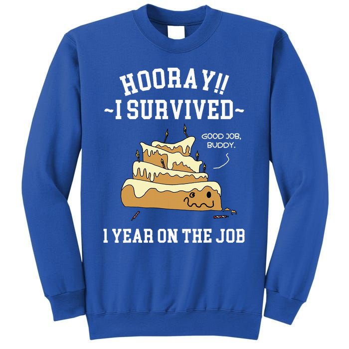 I Survived 1 Year On The Job 1 Year Of Service Employee Sweatshirt