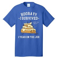 I Survived 1 Year On The Job 1 Year Of Service Employee Tall T-Shirt