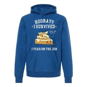 I Survived 1 Year On The Job 1 Year Of Service Employee Premium Hoodie