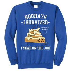 I Survived 1 Year On The Job 1 Year Of Service Employee Tall Sweatshirt