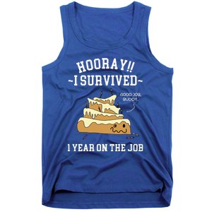 I Survived 1 Year On The Job 1 Year Of Service Employee Tank Top