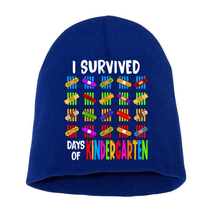 I Survived 100 Days Of Kindergarten Teacher 100th Day Gift Short Acrylic Beanie