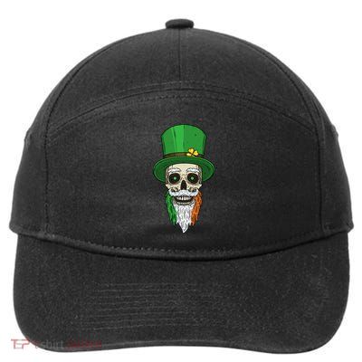 Irish Bearded Skull 7-Panel Snapback Hat