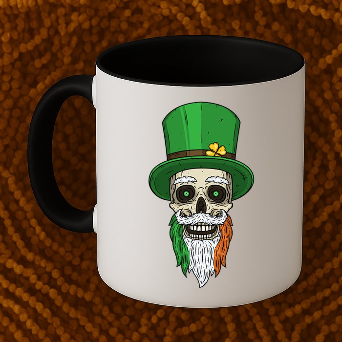 Irish Bearded Skull Mug