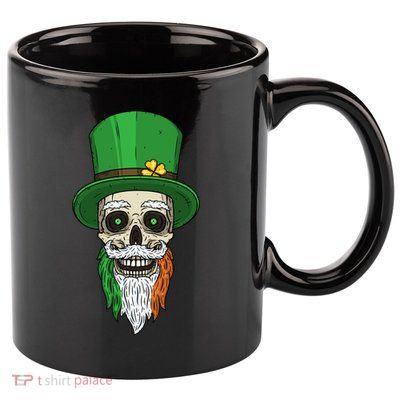 Irish Bearded Skull 11oz C Handle Ceramic Mug
