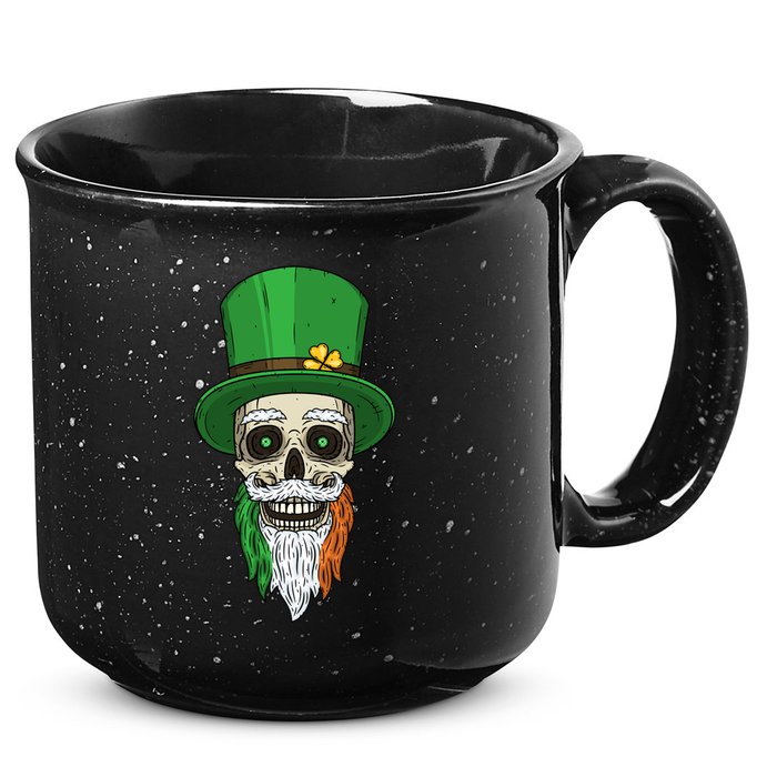 Irish Bearded Skull 15oz Campfire Ceramic Mug