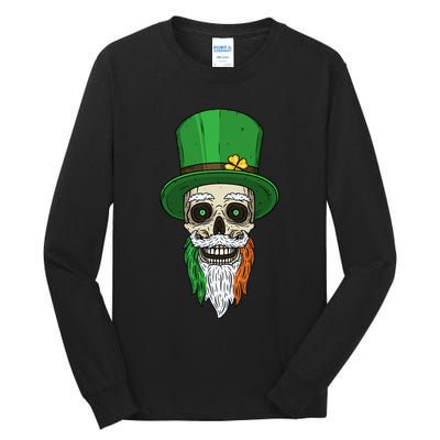 Irish Bearded Skull Tall Long Sleeve T-Shirt