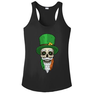 Irish Bearded Skull Ladies PosiCharge Competitor Racerback Tank