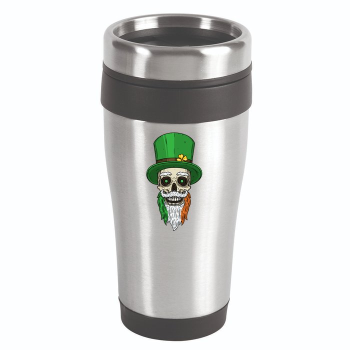 Irish Bearded Skull 16oz Travel Tumbler