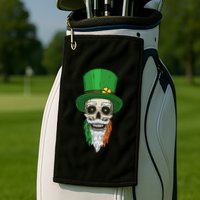 Irish Bearded Skull Golf Towel