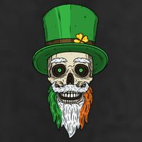 Irish Bearded Skull Golf Towel