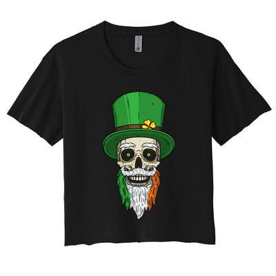Irish Bearded Skull Crop Top