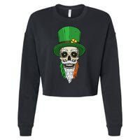 Irish Bearded Skull Cropped Pullover Crew