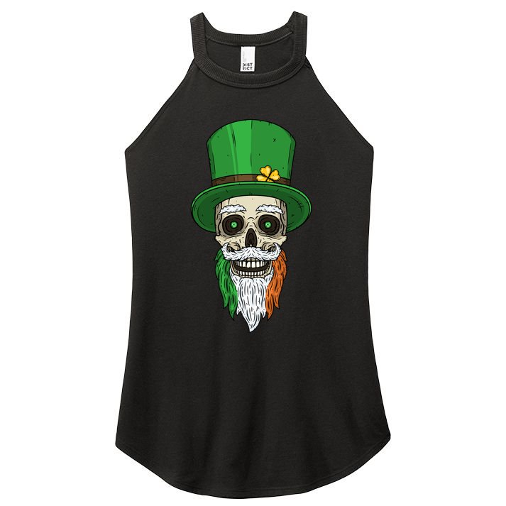 Irish Bearded Skull Women's Perfect Tri Rocker Tank