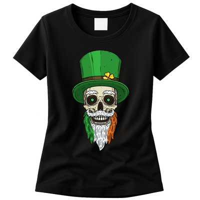 Irish Bearded Skull Womens T-Shirt