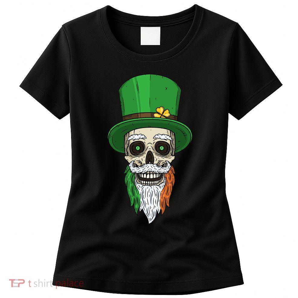 Irish Bearded Skull Womens T-Shirt