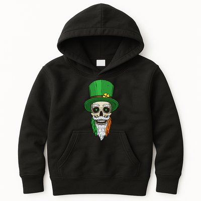 Irish Bearded Skull Kids Hoodie