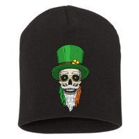 Irish Bearded Skull Short Acrylic Beanie