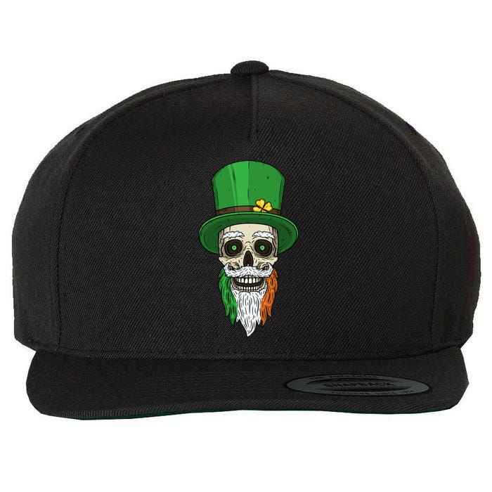 Irish Bearded Skull Wool Snapback Cap