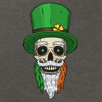 Irish Bearded Skull Cotton Canvas Backpack