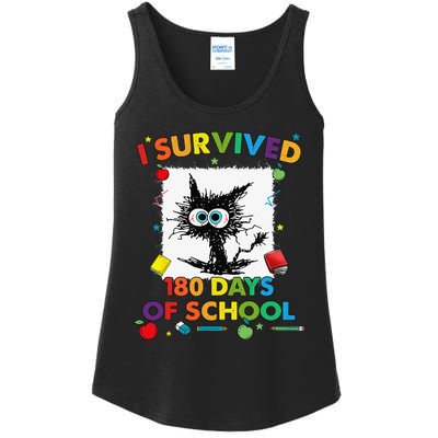 I Survived 180 Days Of School Funny Last Day Of School Ladies Essential Tank