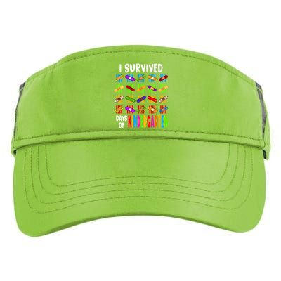 I Survived 100 Days Of Kindergarten Teacher 100th Day Gift Adult Drive Performance Visor