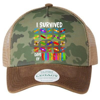 I Survived 100 Days Of Kindergarten Teacher 100th Day Gift Legacy Tie Dye Trucker Hat