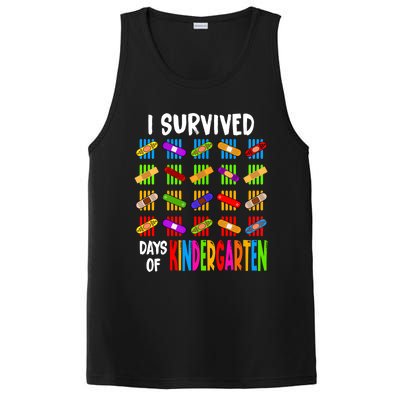 I Survived 100 Days Of Kindergarten Teacher 100th Day Gift PosiCharge Competitor Tank