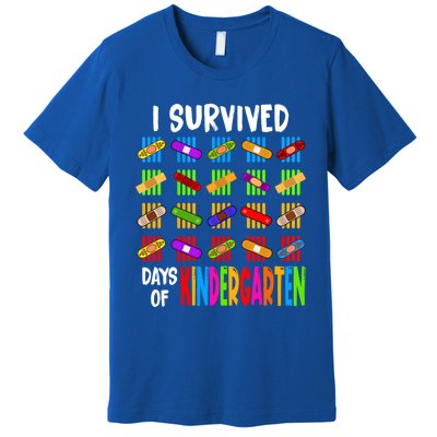 I Survived 100 Days Of Kindergarten Teacher 100th Day Gift Premium T-Shirt