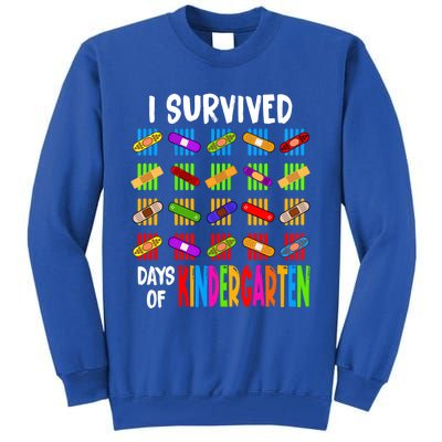 I Survived 100 Days Of Kindergarten Teacher 100th Day Gift Tall Sweatshirt