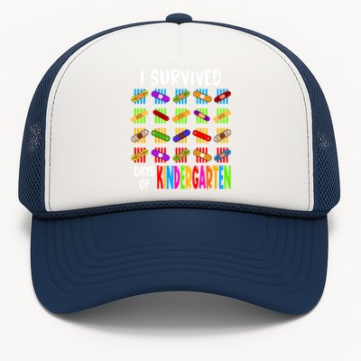 I Survived 100 Days Of Kindergarten Teacher 100th Day Gift Trucker Hat